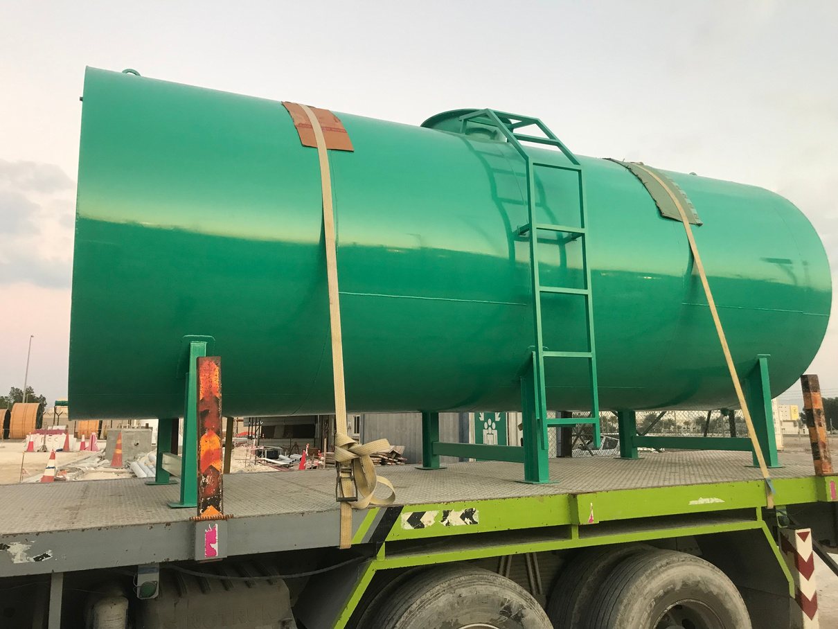 above-ground diesel tanks photograph from APE prequalification